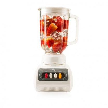 Licuadora Blanca Kalley 1.5 litros vaso en vidrio