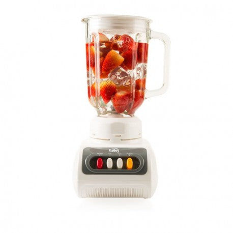 Licuadora Blanca Kalley 1.5 litros vaso en vidrio